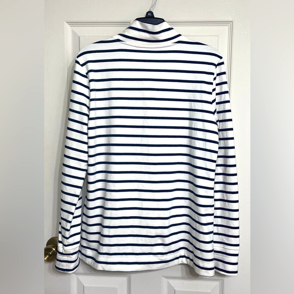 Lilly Pulitzer • White & Navy Nautical Striped Bennett Zip Front Jacket Size M - Picture 4 of 5